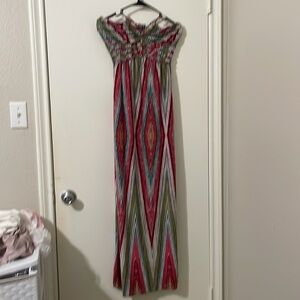 Snap Y2K Multicolor Halter Maxi Dress Size S